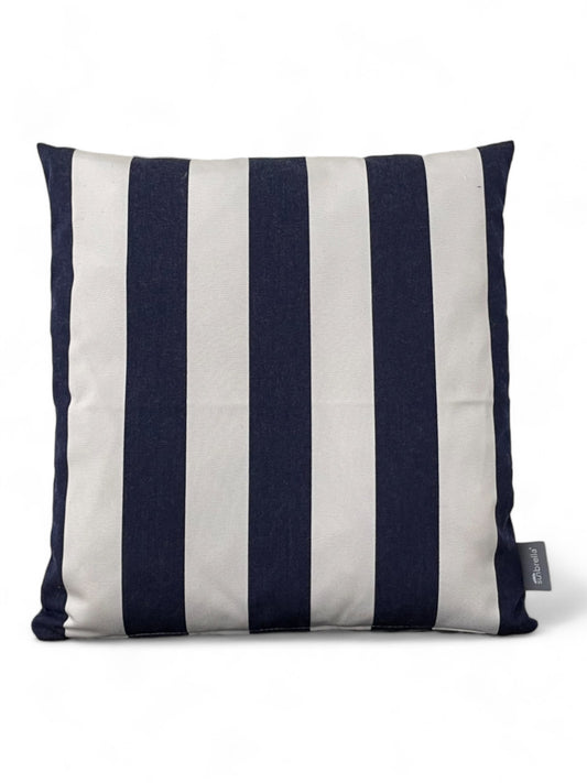 Sunbrella sierkussen 45x45 Solids yacht stripe navy blue