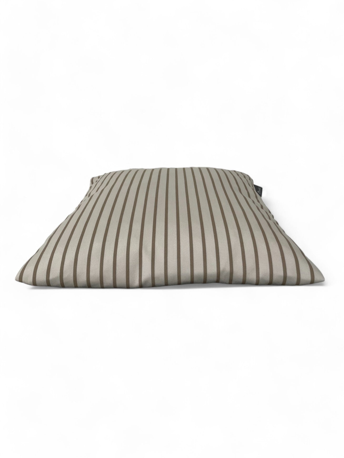 Sunbrella sierkussen 45x45 Solids riviera white-chanvre stripe